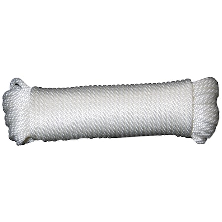 T.W. Evans Cordage Co. No. 10 - 5/16. Solid Braid Nylon Rope 100 ft. Hank 266-100-05